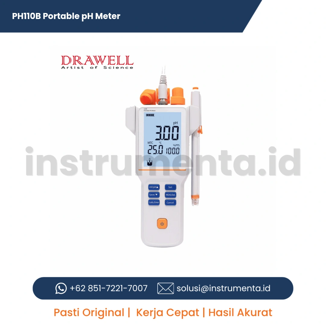 Jual PH110B Portable pH Meter Distributor Resmi Alat Ukur Derajat Keasaman Air Terpercaya